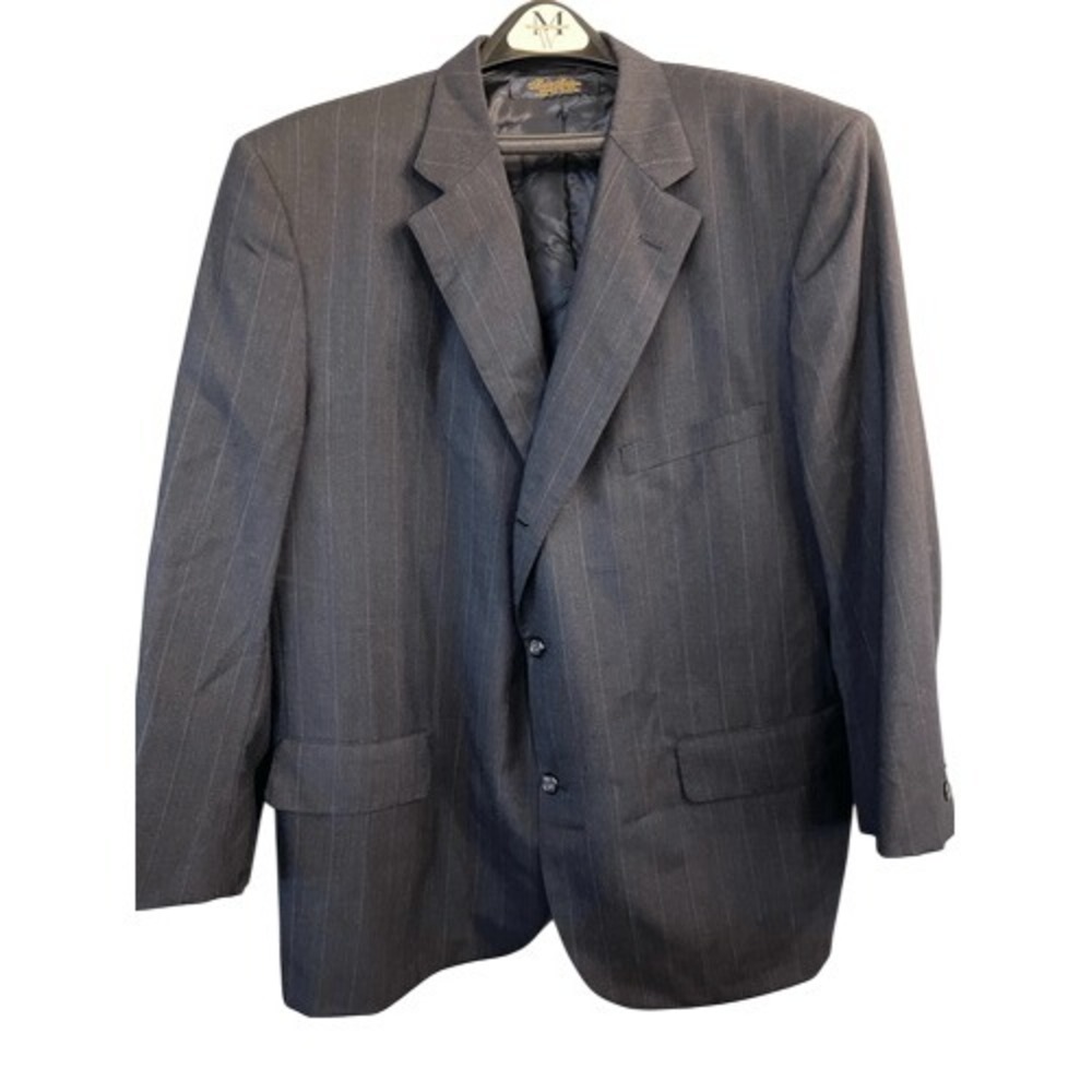 Brooks Brothers Made to Measure Navy Pin Stripe Approx 50 Chest Suit Jacket Blaz